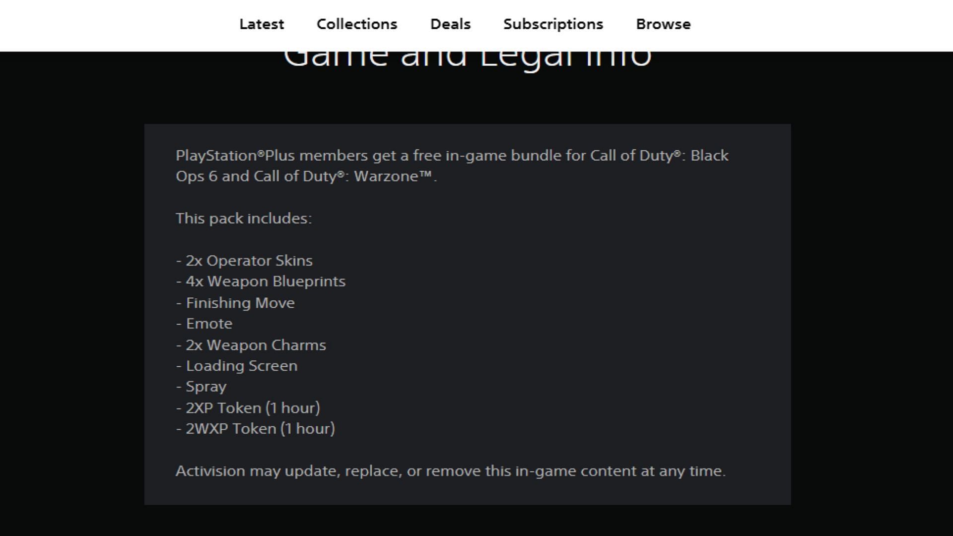 Warzone PS Plus Bundle 2 (Image via Sony)